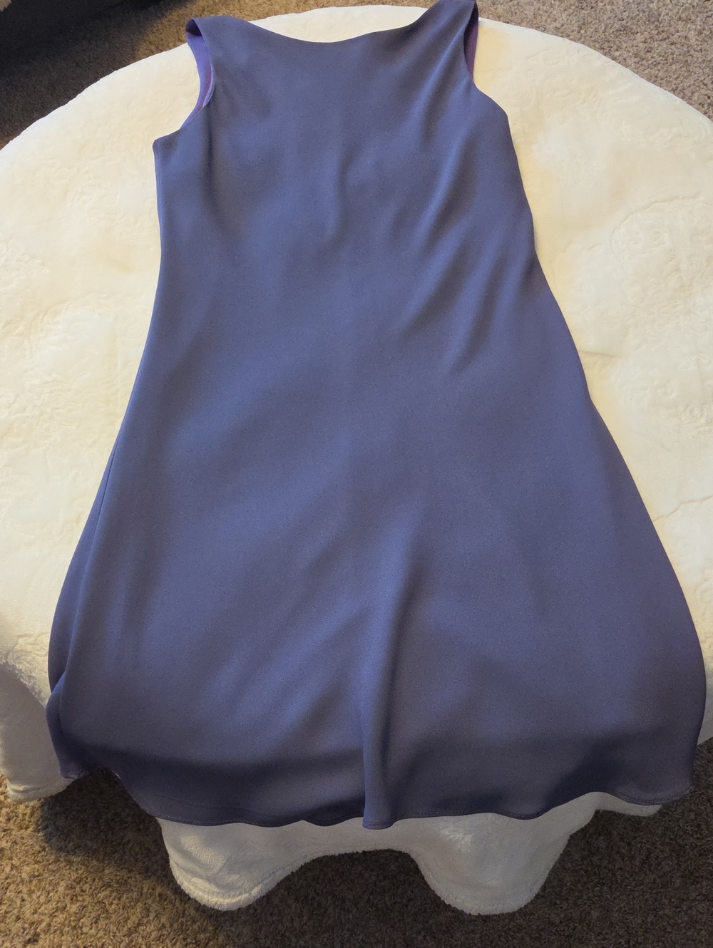 Classic Sleeveless Purple Shift Dress